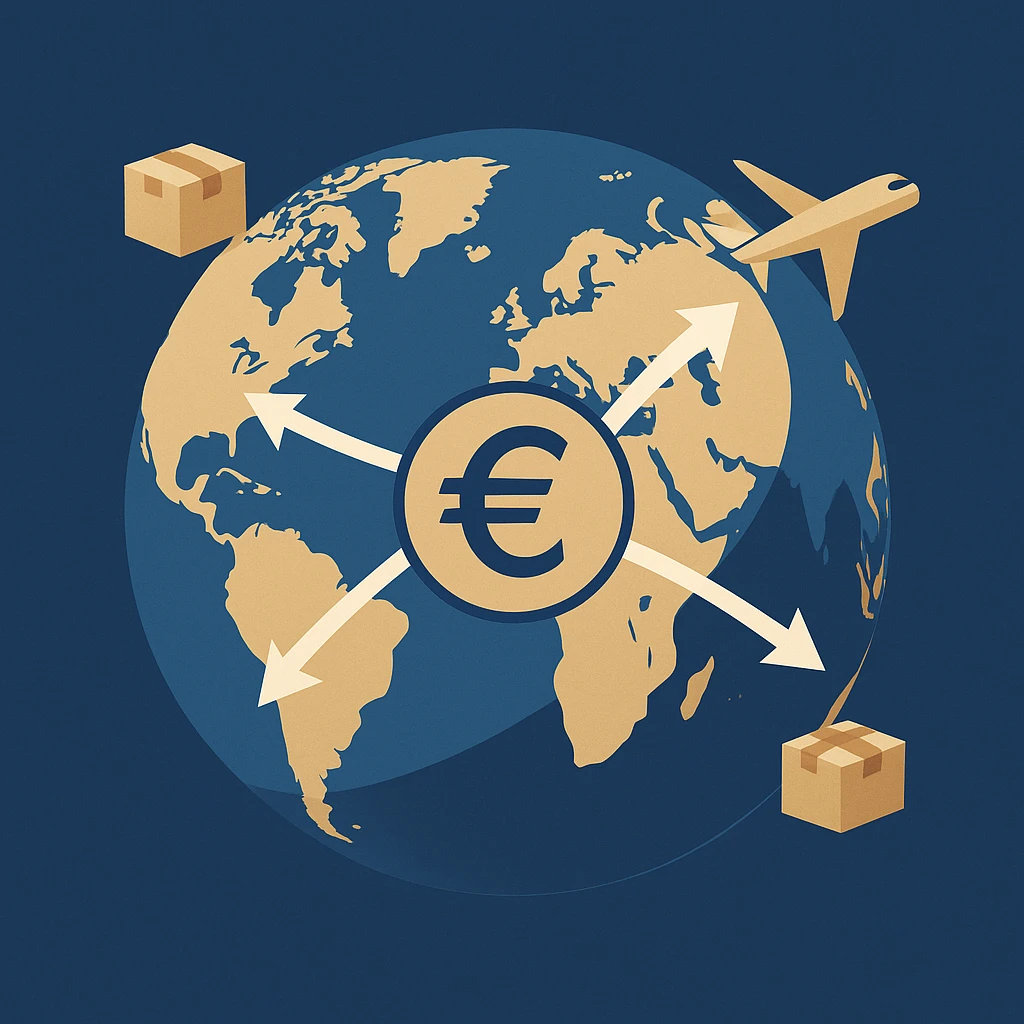 Mappa mondiale delle spedizioni internazionali economiche